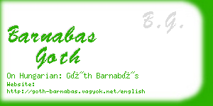 barnabas goth business card